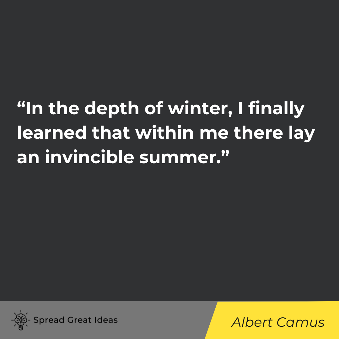Albert Camus quote on adversity