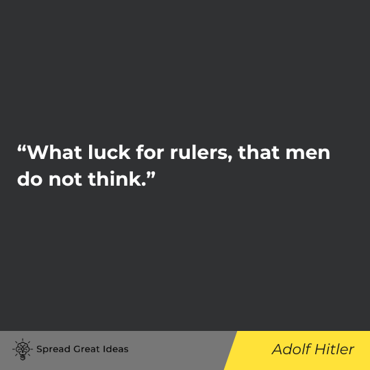 Adolf Hitler quote on government