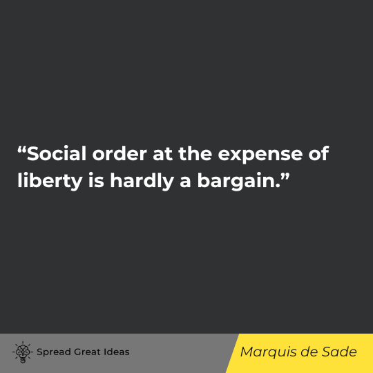 Marquis de Sade quote on government