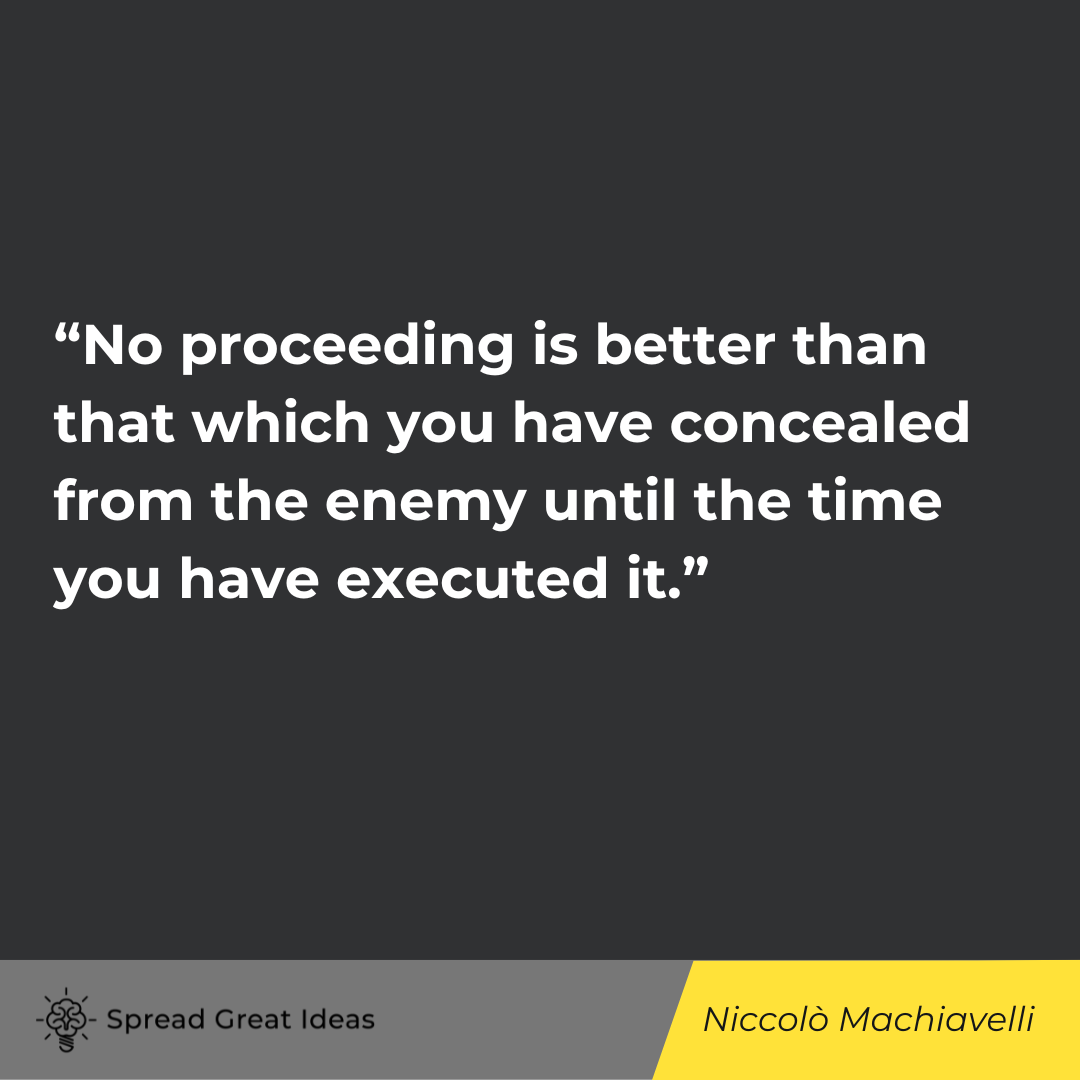 Niccolò Machiavelli quote on planning