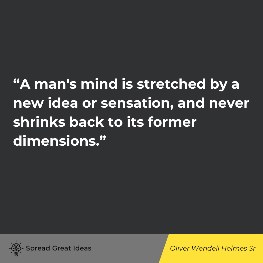 Oliver Wendell Holmes Sr. quote on Ideas.