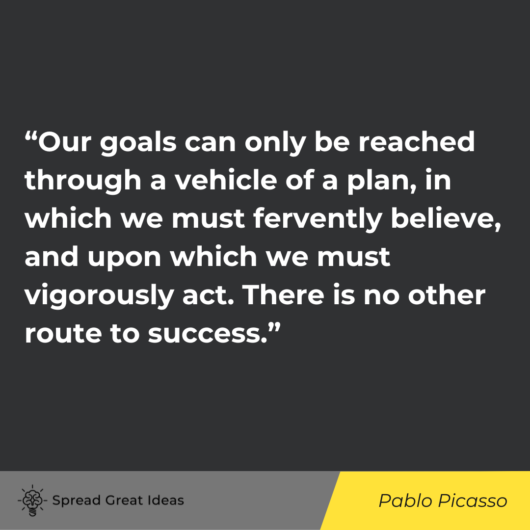 Pablo Picasso quote on planning