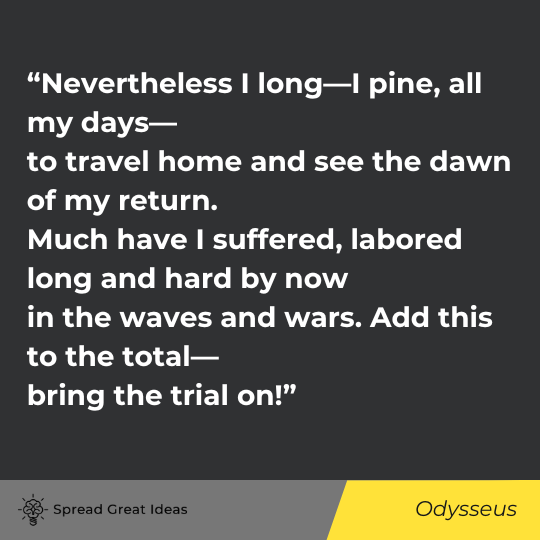 Odysseus quote on perseverance