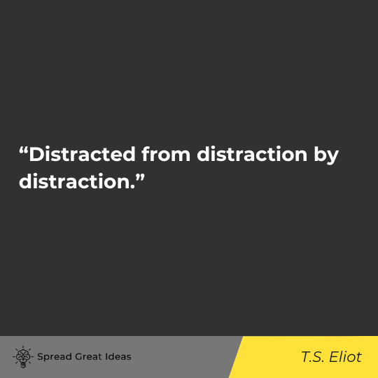 T.S. Eliot quote on social media