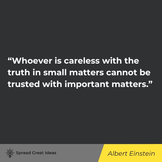 Albert Einstein quote on integrity