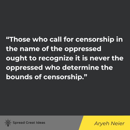Aryeh Neier quote on free speech