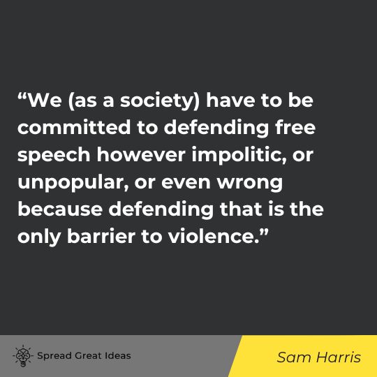 Sam Harris quote on free speech