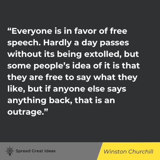 Winston Churchill quote on free speech