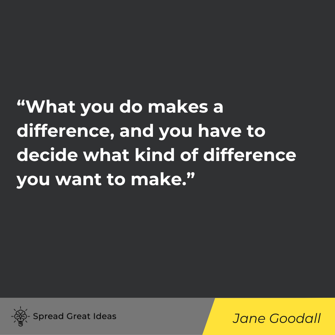 Jane Goodall Quote on Helping Others