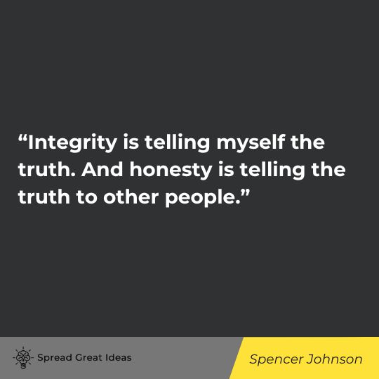 Spencer Johnson quote on integrity