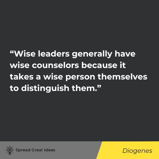 Diogenes quote on leadership