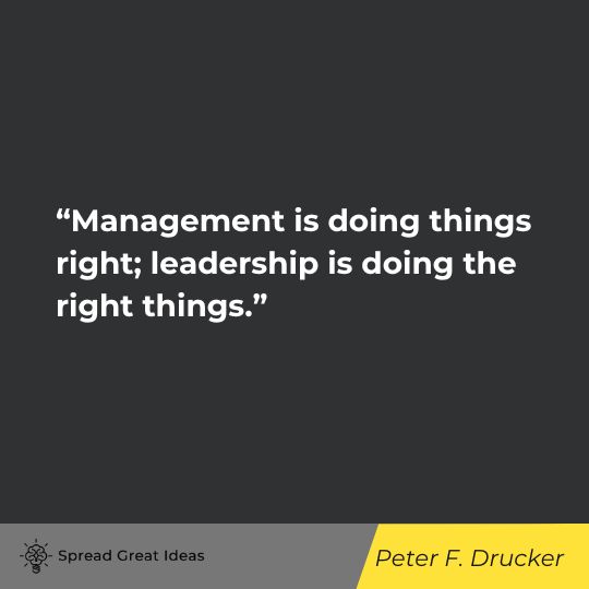Peter F. Drucker quote on leadership