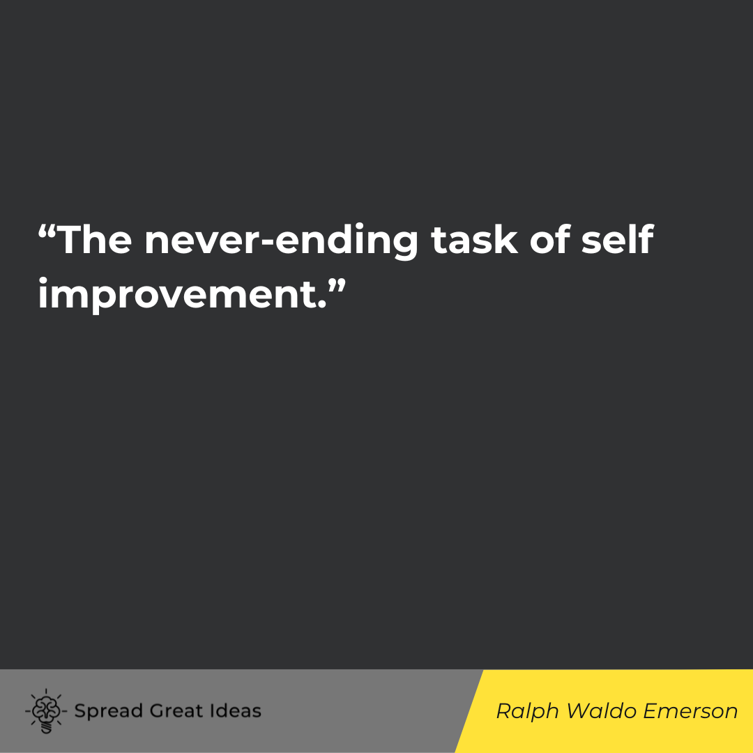 Ralph Waldo Emerson quote on self-improvement