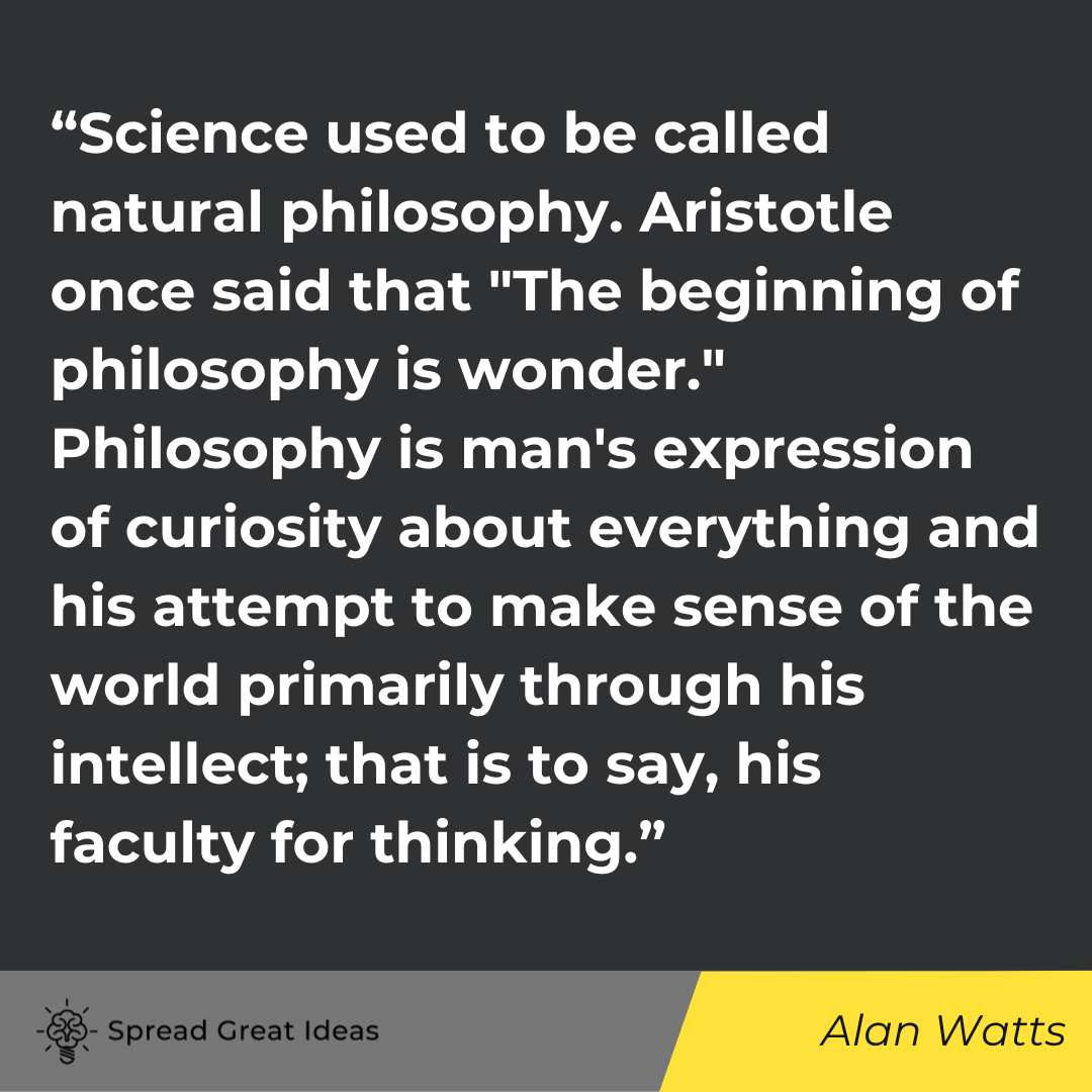 Alan Watts quote on philosophy