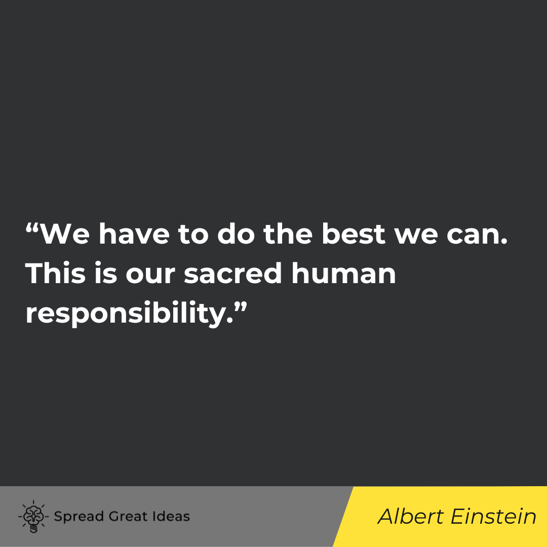 Albert Einstein quote on doing your best