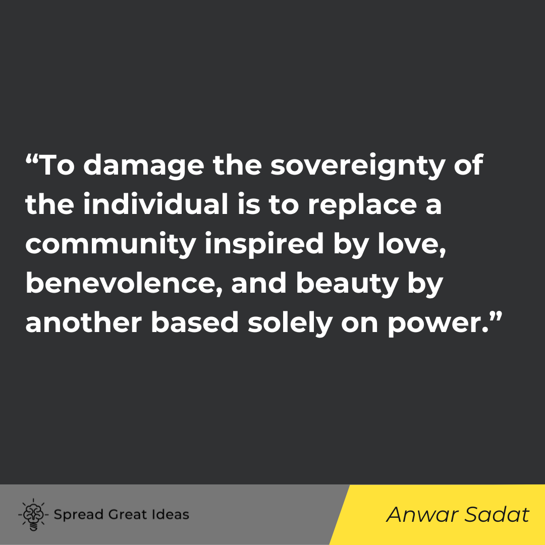 Anwar Sadat quote on collectivism