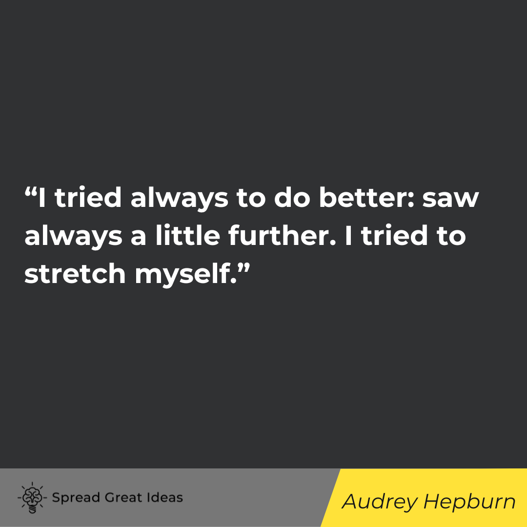 Audrey Hepburn quote on doing your best