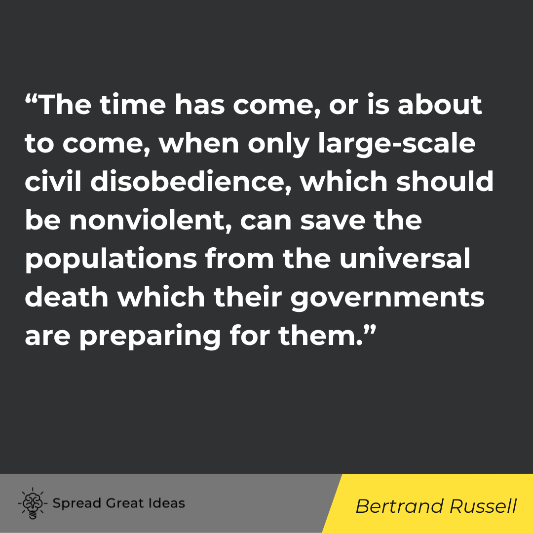 Bertrand Russell quote on civil disobedience
