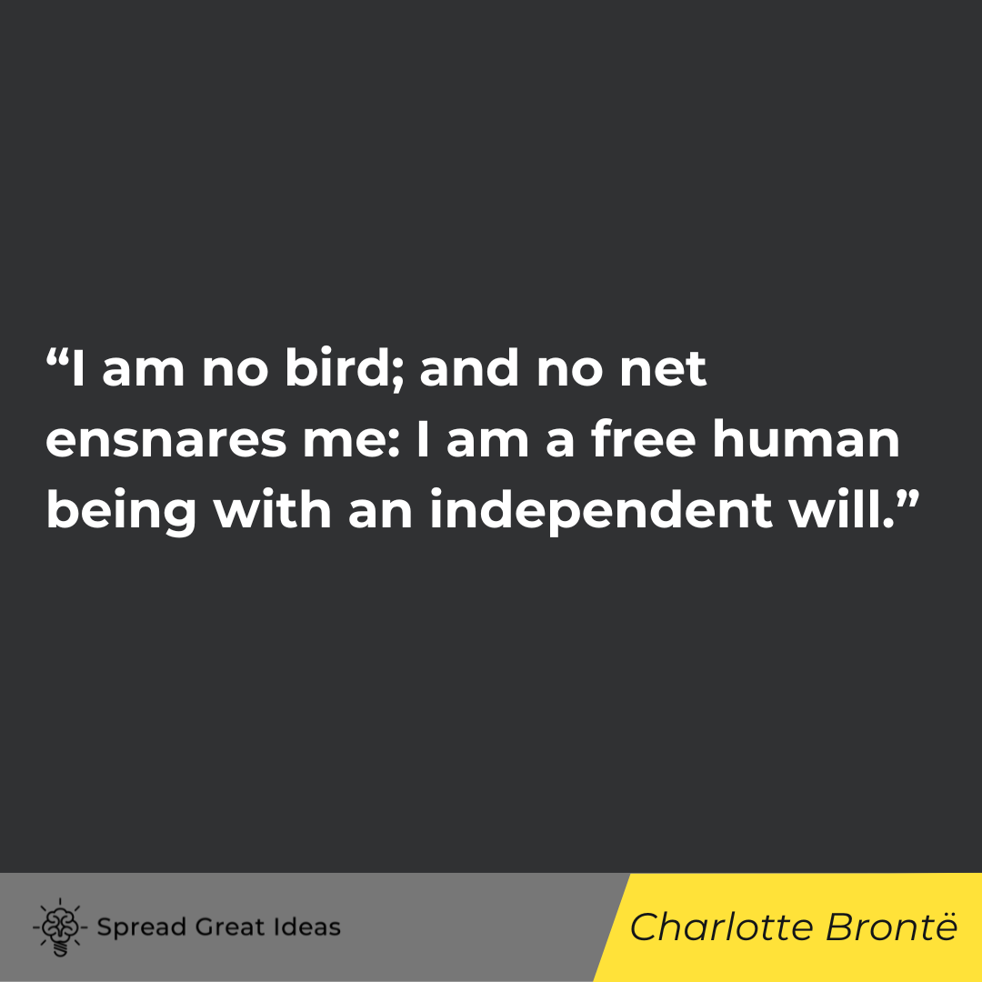Charlotte Brontë quote on autonomy