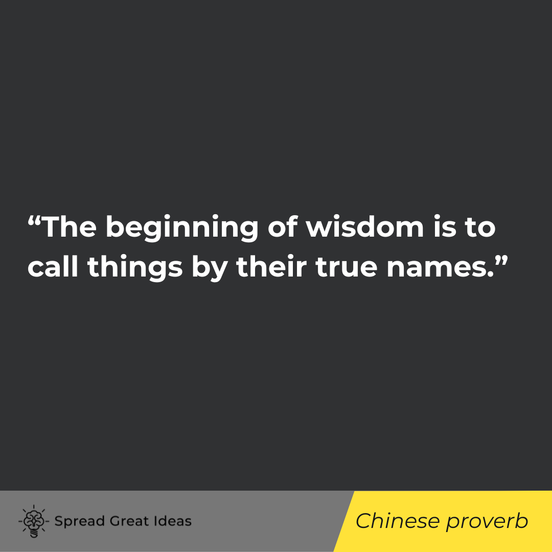 Chinese proverb on wisdom
