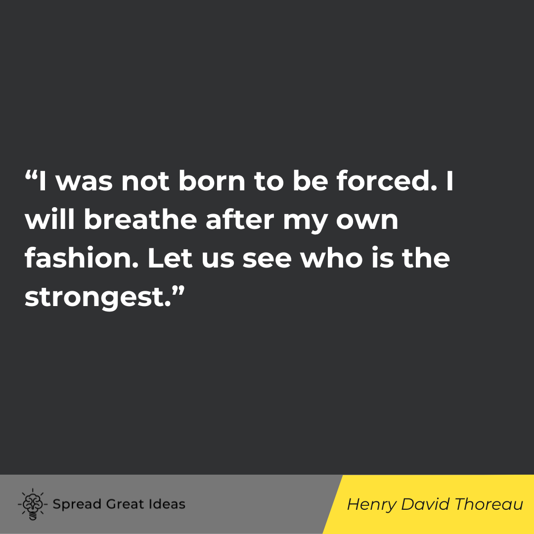 Henry David Thoreau quote on autonomy