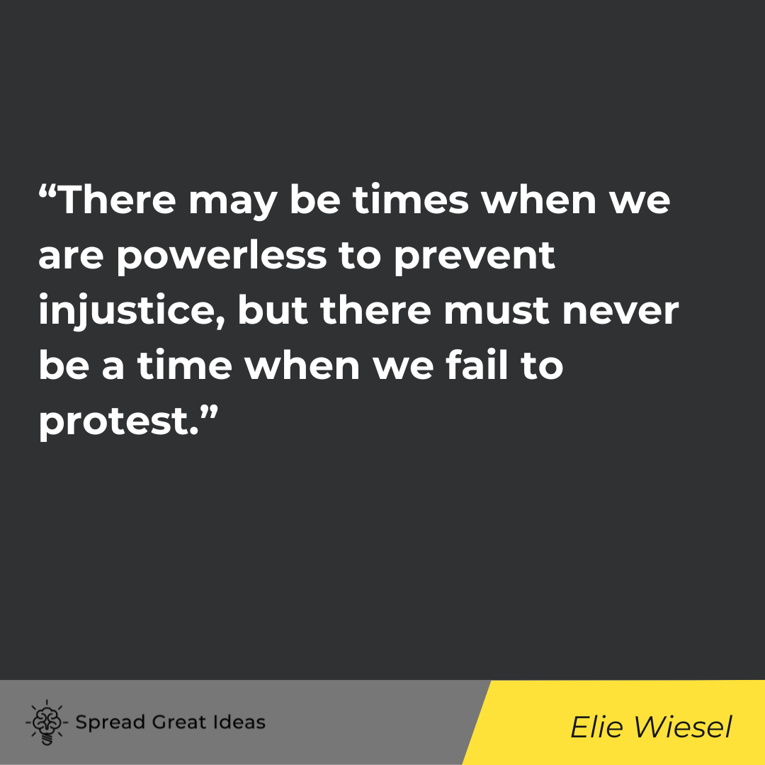 Elie Wiesel Quote on civil disobedience