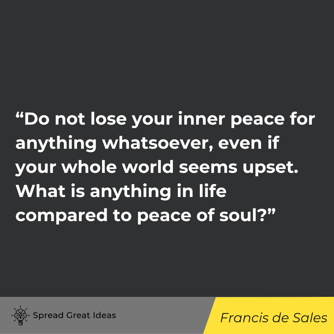 Francis de Sales quote on patience