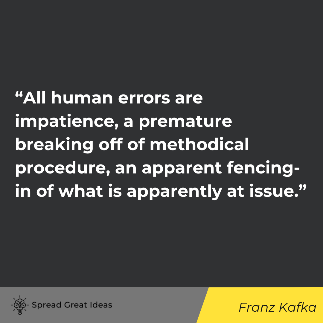 Franz Kafka quote on patience