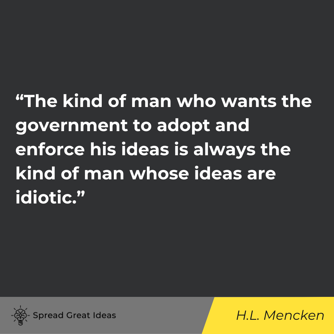 H.L. Mencken quote on government tyranny