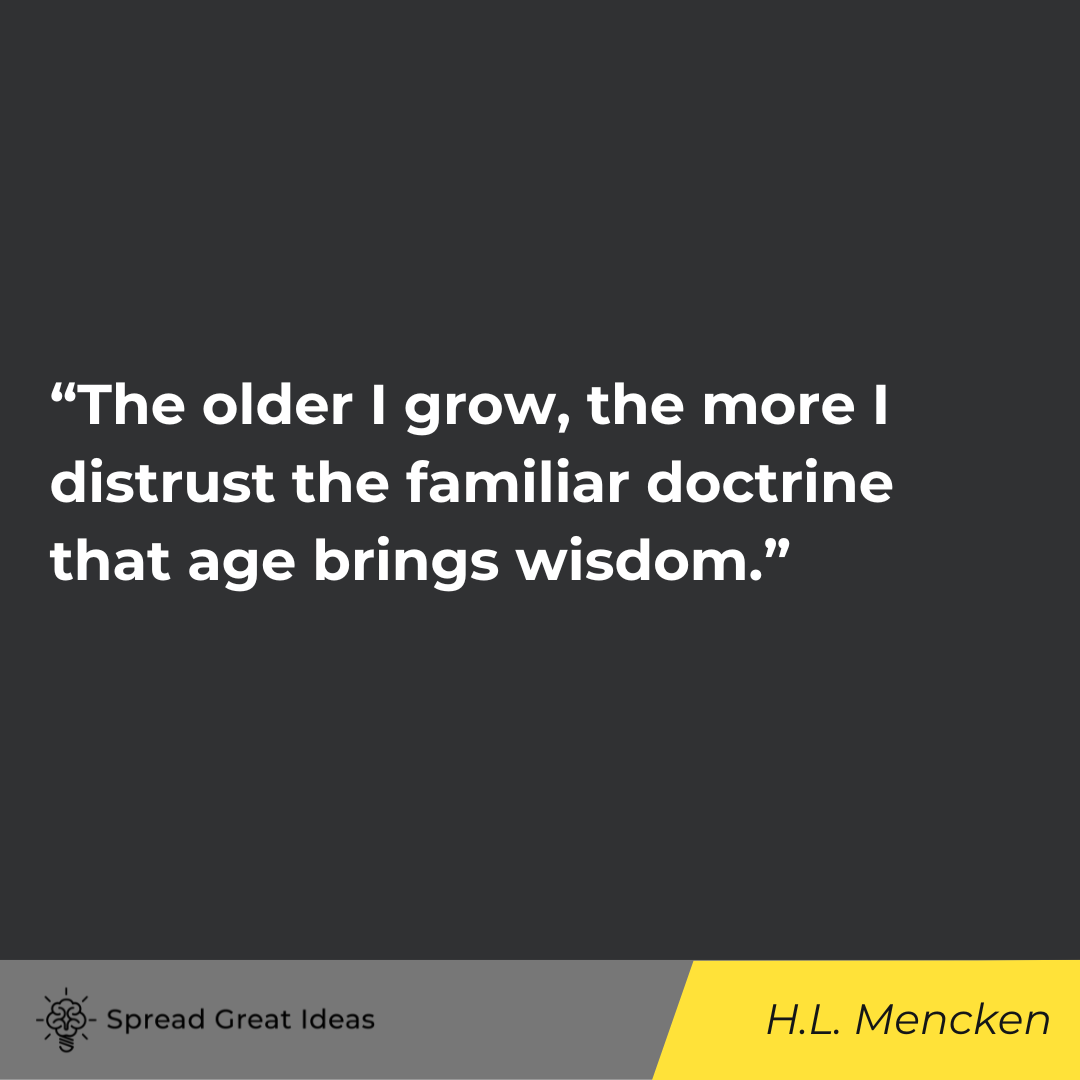 H.L. Mencken quote on wisdom
