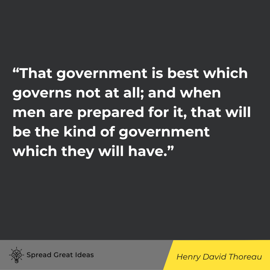 Henry David Thoreau quote on civil disobedience