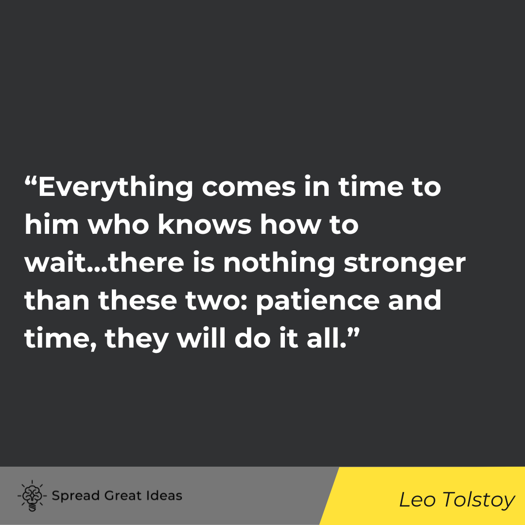 Leo Tolstoy quote on patience