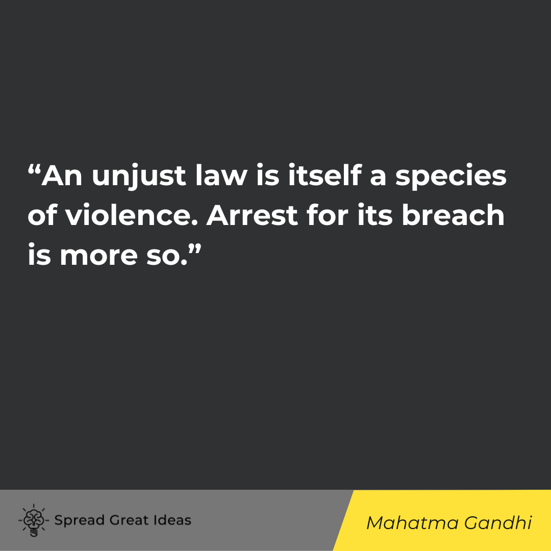 Mahatma Gandhi quote on civil disobedience