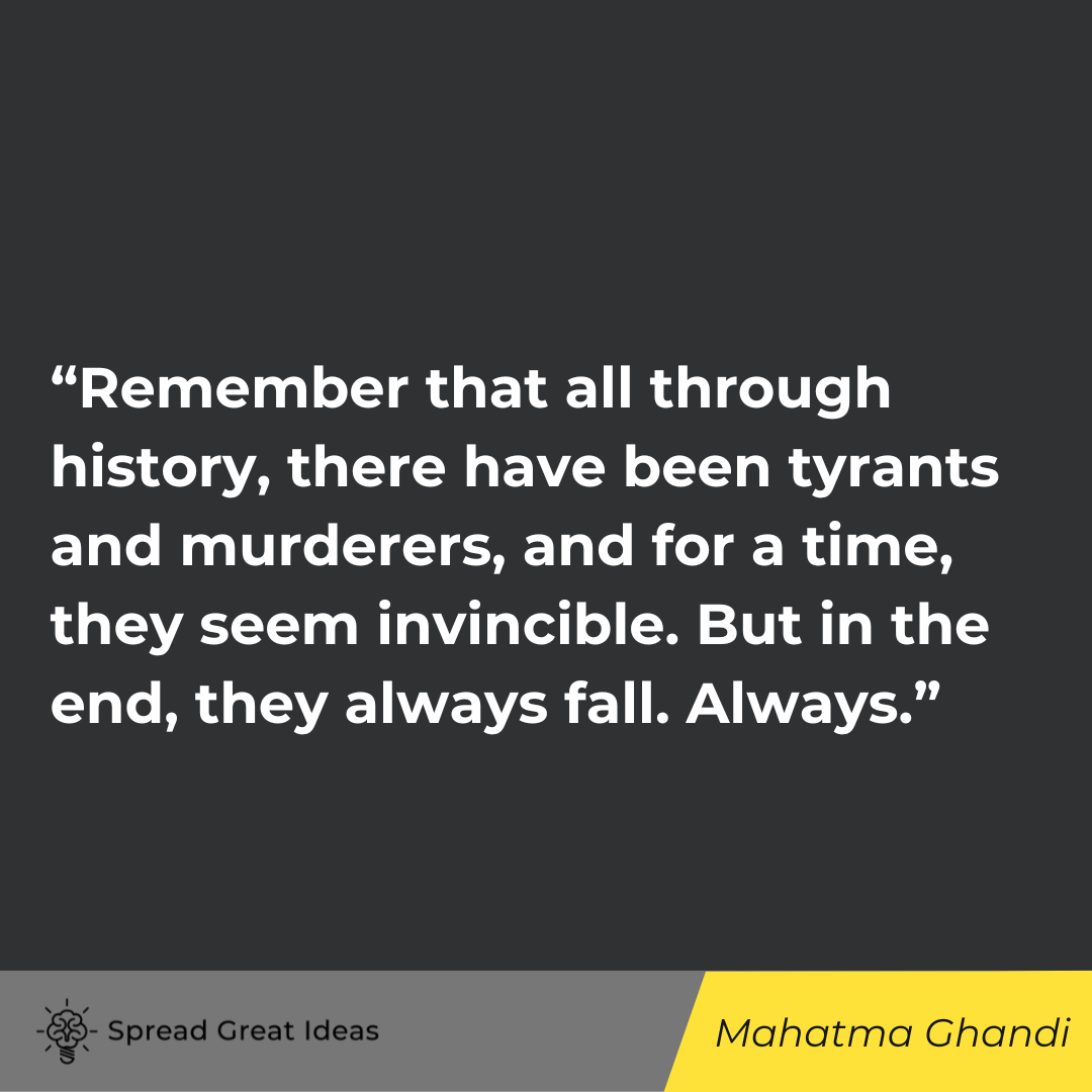 Mahatma Ghandi quote on history