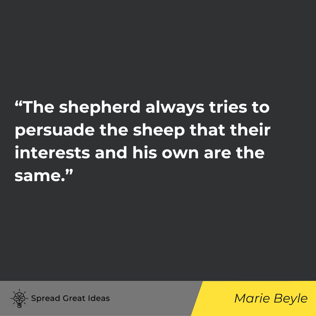Marie Beyle quote on government tyranny