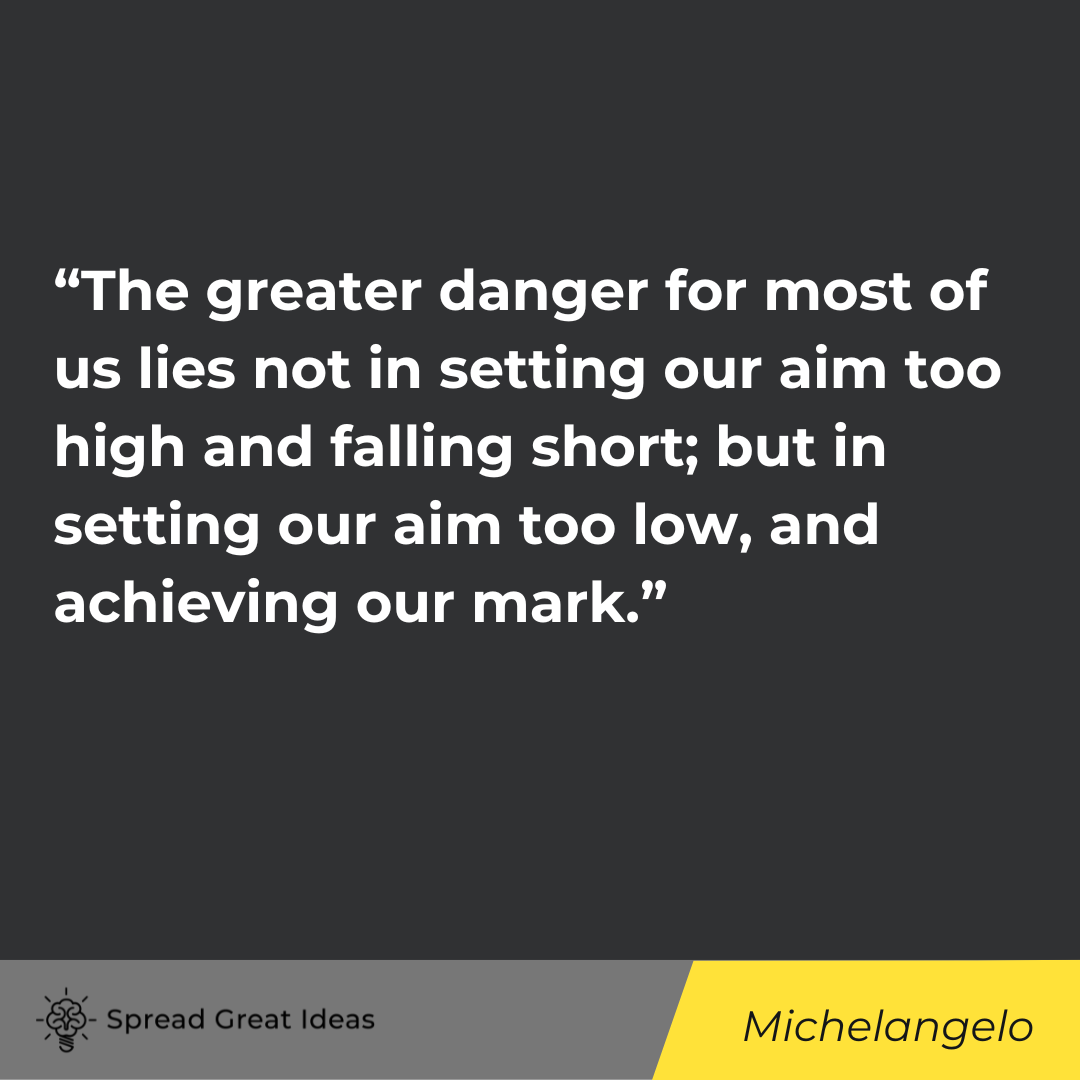 Michelangelo quote on success