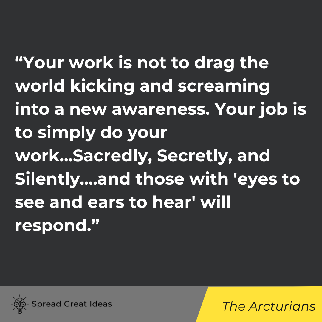 The Arcturians quote on doing your best