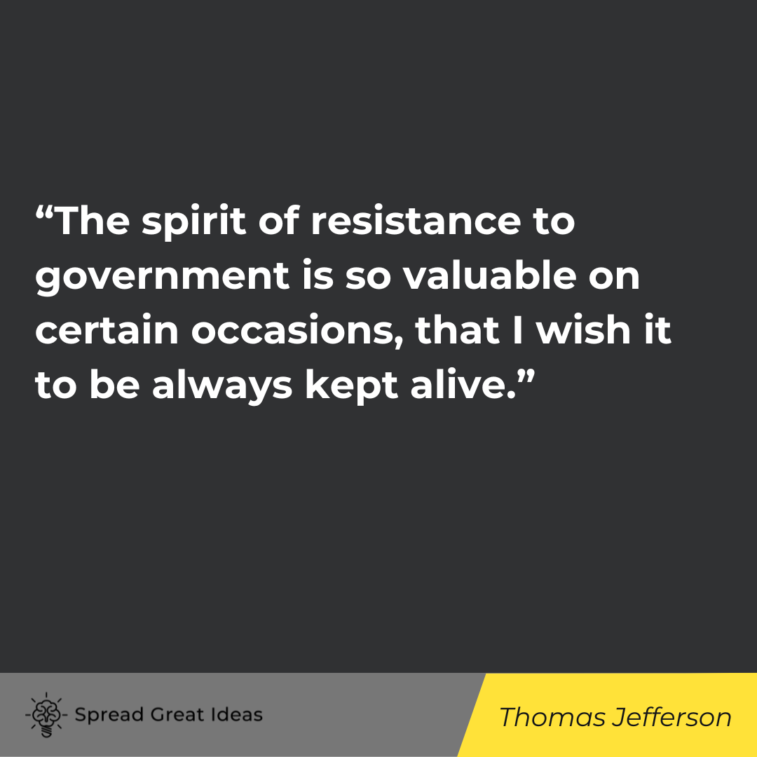 Thomas Jefferson quote on civil disobedience