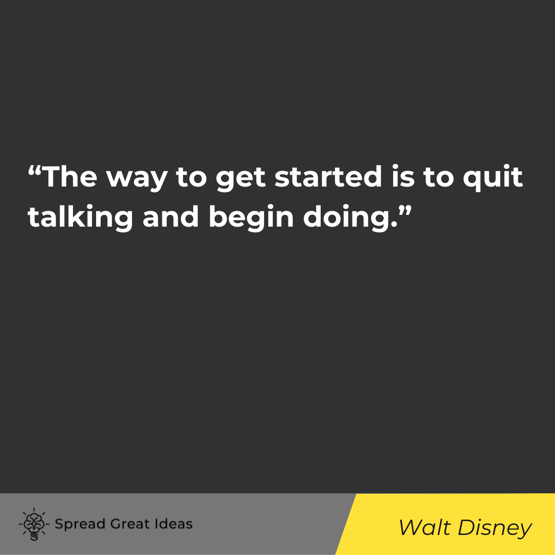 Walt Disney quote on success
