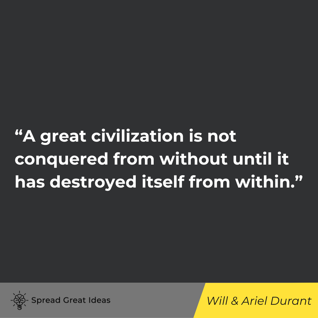 Will & Ariel Durant quote on history