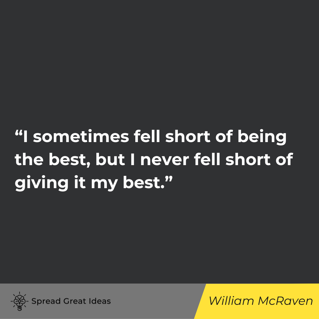 William McRaven quote on doing your best