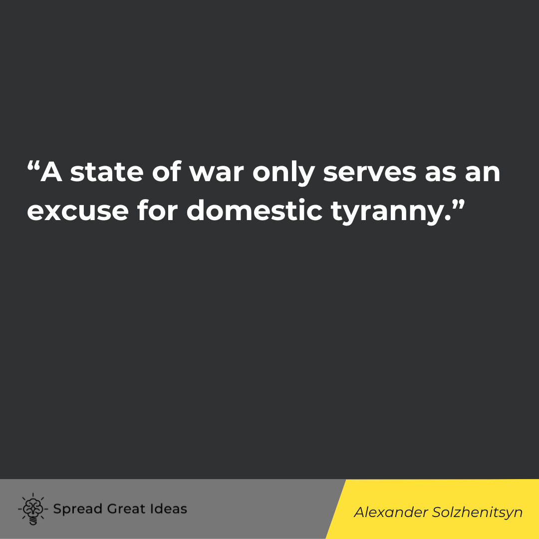 Alexander Solzhenitsyn quote on war