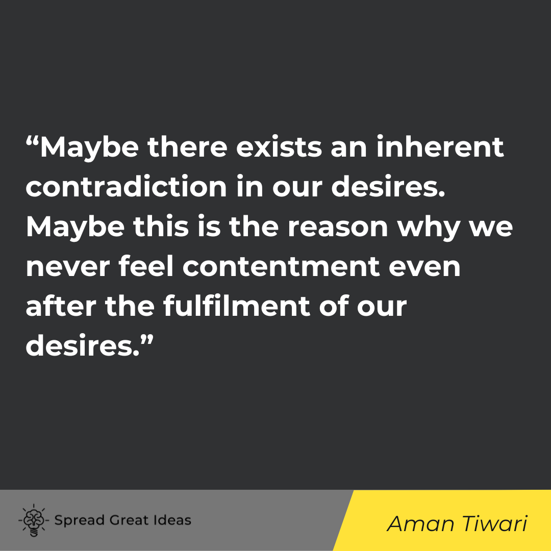Aman Tiwari quote on duality