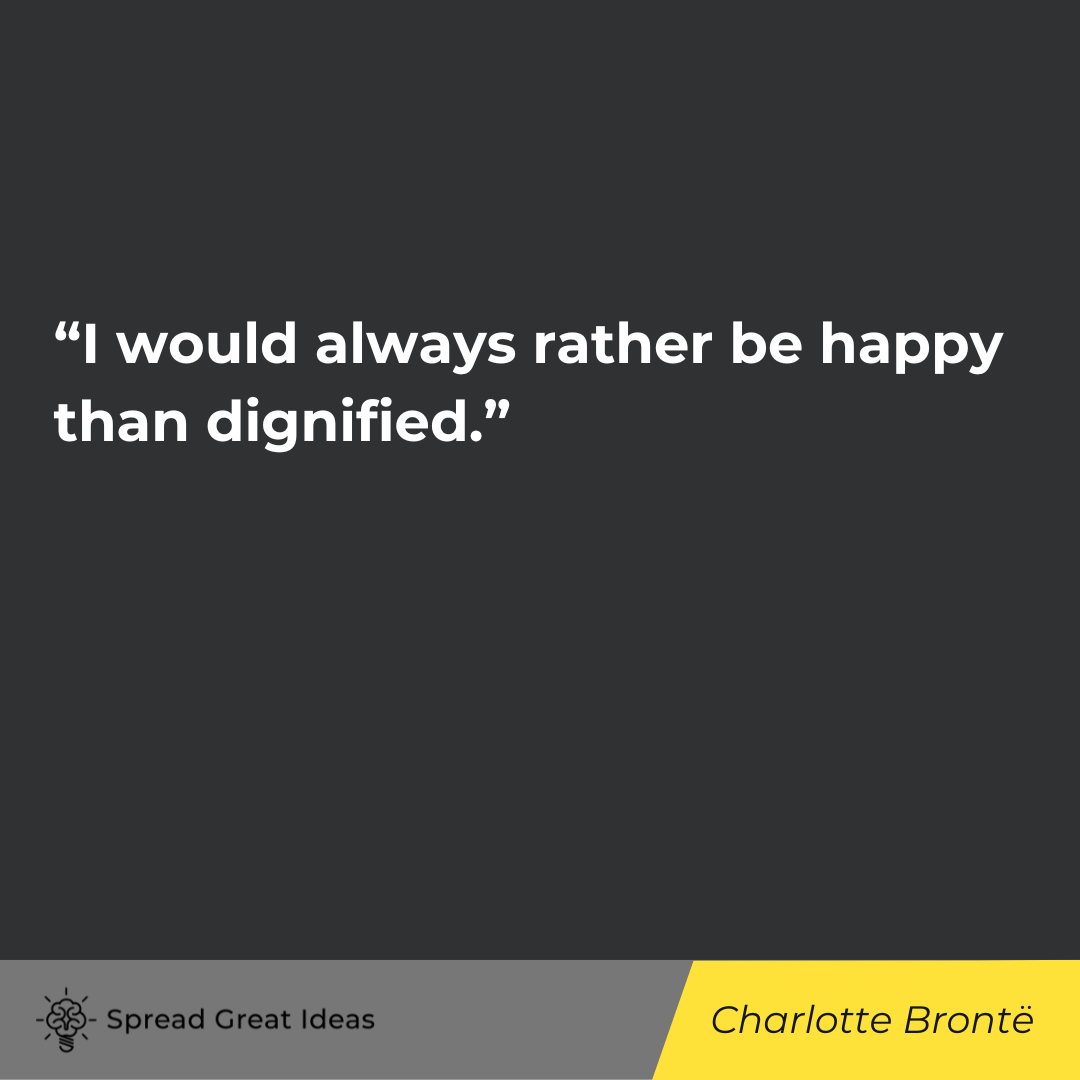 Charlotte Brontë quote on self confidence
