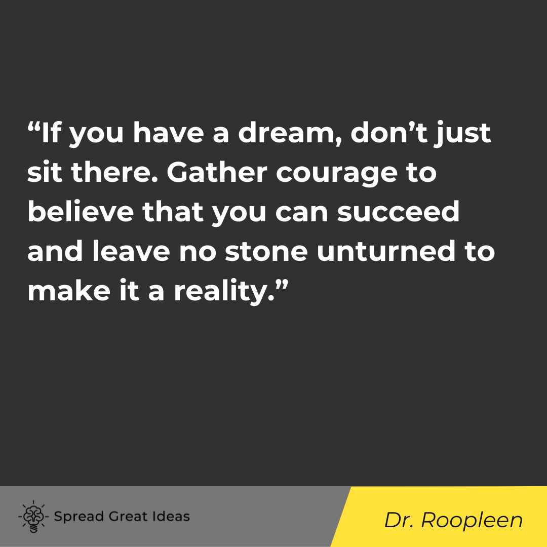 Dr. Roopleen quote on self confidence