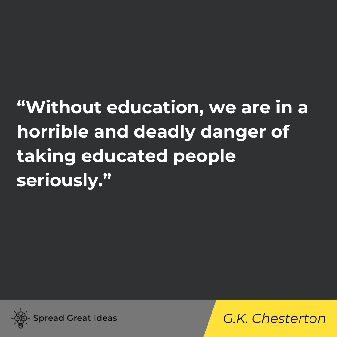 G.K. Chesterton quote on indoctrination
