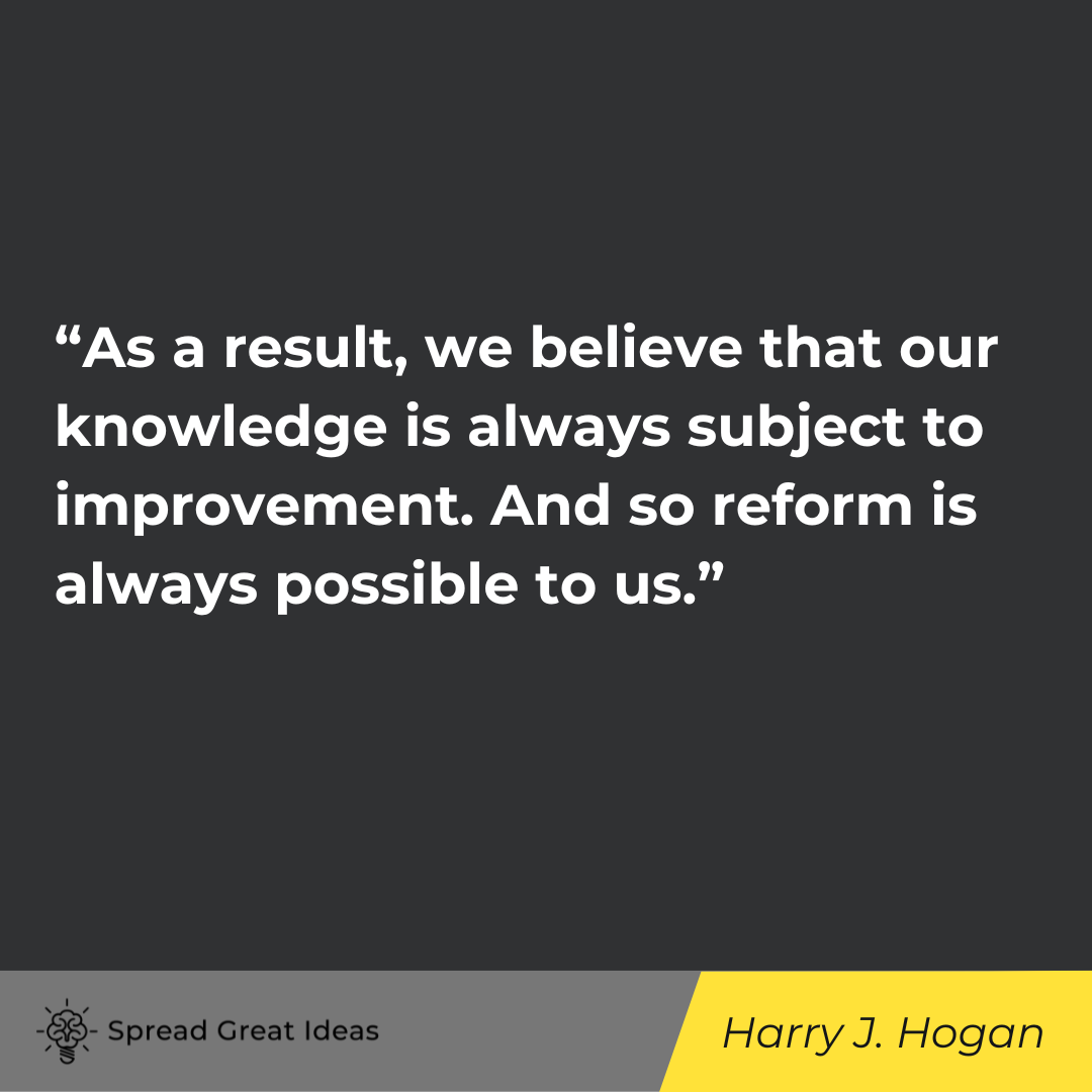 Harry J. Hogan quote on education