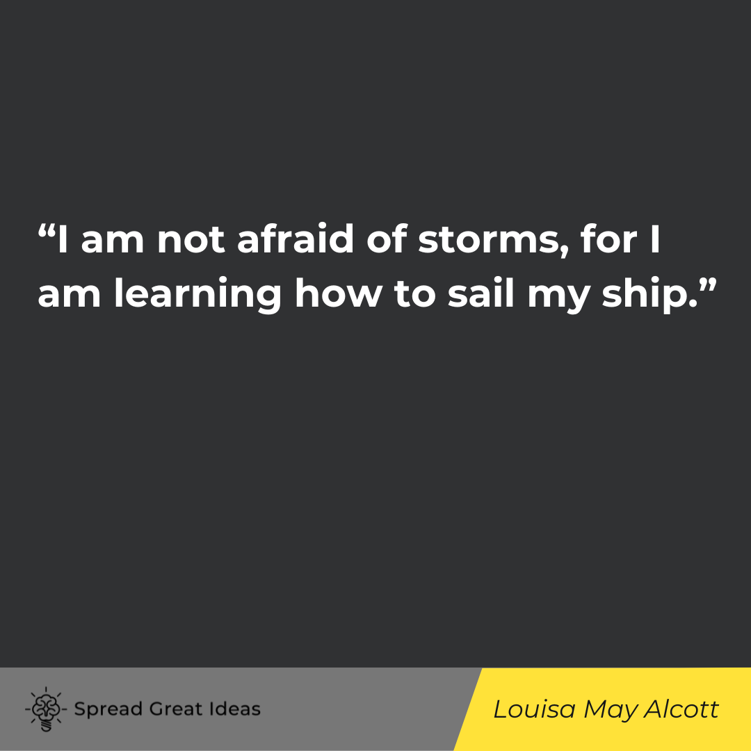Louisa May Alcott quote on self confidence