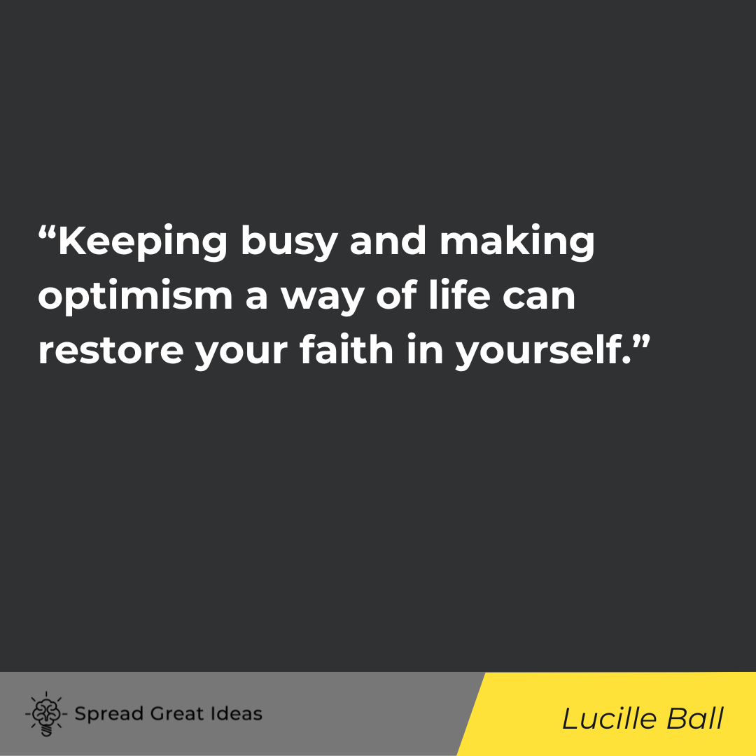 Lucille Ball quote on self confidence