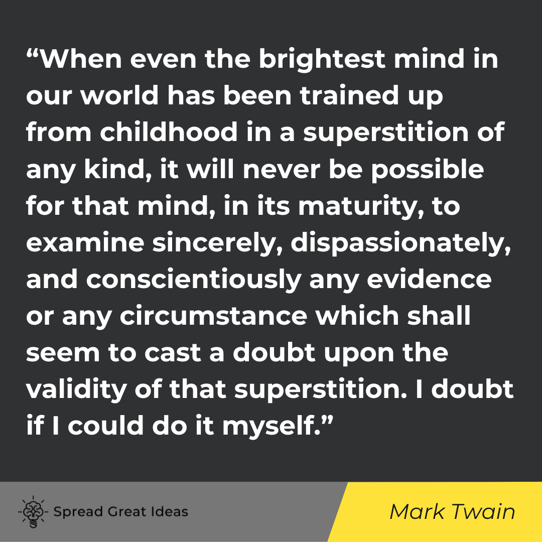 Mark Twain quote on indoctrination
